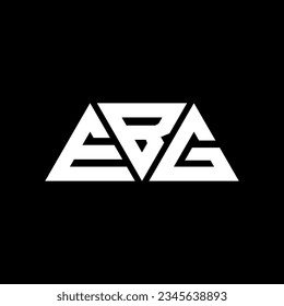Diseño del logotipo de la letra del triángulo EBG con forma de triángulo. Monograma de diseño del logotipo del triángulo EBG. Plantilla de logotipo del vector del triángulo EBG con color rojo. Logo triangular EBG Diseño sencillo, elegante y lujoso.