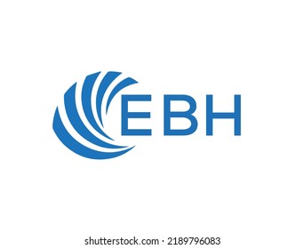 Diseño del logotipo de la letra EBh sobre fondo blanco. EBh creativo concepto de logotipo de letra circular. Diseño de letras EBh.
