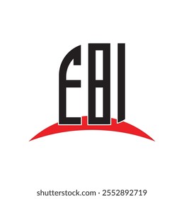 EBI letter logo design with white background in illustrator, vector logo modern alphabet font