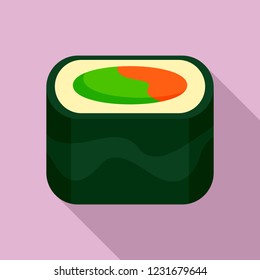 Ebi sushi icon. Flat illustration of ebi sushi vector icon for web design