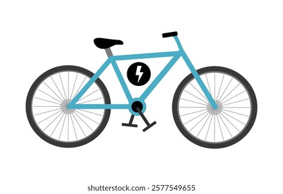 E-Bike or Electric Bicycle, Environment and Mobility Concept, Flat Vector Illustration Design