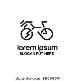 E-Bike logo design template vector