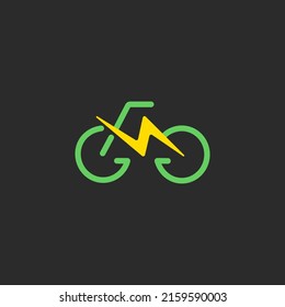 E-bike logo. Electric bicycle logo design