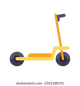 Ebike scooter icon flat vector. Kick bike. Trotinette transport isolated