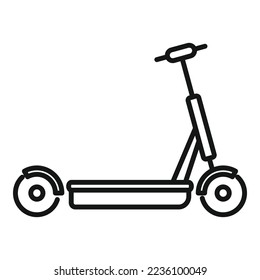 Ebike scooter icon outline vector. Kick bike. Trotinette transport