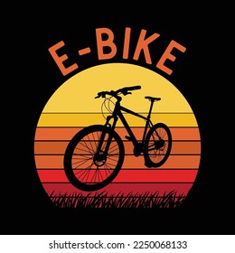E-Bike - Vintage Electric Bike Bicycle Cycling and Cyclist