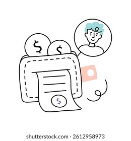 E-Bill Payment  vector Style illustration
