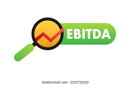 EBITDA - Earnings Before Interest Taxes Depreciation and Amortization icon. Vector stock illustration.