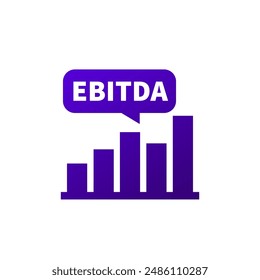 EBITDA icon with a graph