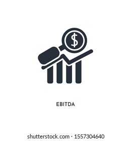 ebitda icon. simple element illustration. isolated trendy filled ebitda icon on white background. can be used for web, mobile, ui.