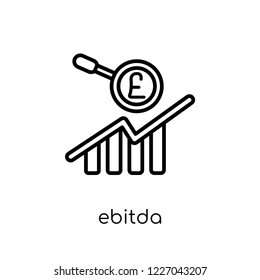 ebitda icon. Trendy modern flat linear vector ebitda icon on white background from thin line Ebitda collection, outline vector illustration