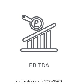 Ebitda linear icon. Modern outline Ebitda logo concept on white background from business collection. Suitable for use on web apps, mobile apps and print media.