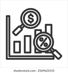 Ebitda Outline Icon Vector Illustration