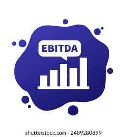 EBITDA vector icon with a graph