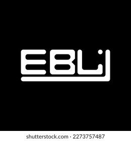 EBL letter logo creative design with vector graphic, EBL simple and modern logo.