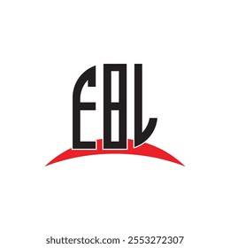 EBL letter logo design with white background in illustrator, vector logo modern alphabet font