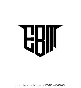 EBM letter logo design with white background in illustrator, vector logo modern alphabet font overlap style, calligraphy designs for logo, Poster, Invitation, etc.