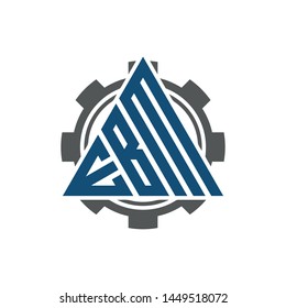 EBM Triangle Gear Logo Design