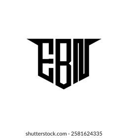 EBN letter logo design with white background in illustrator, vector logo modern alphabet font overlap style, calligraphy designs for logo, Poster, Invitation, etc.
