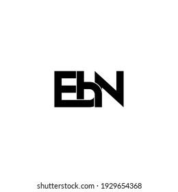 ebn letter original monogram logo design