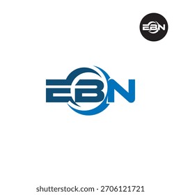 EBN Logo Letters Initials Acronym