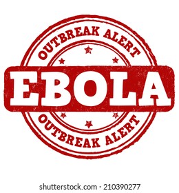 Ebola grunge rubber stamp on white background, vector illustration