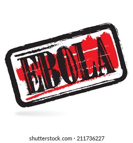 Ebola grunge rubber stamp on white background, vector illustration 