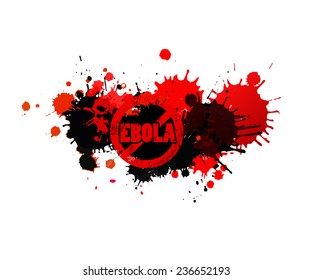 Ebola paint stains. Vector 