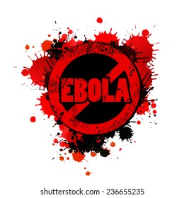 Ebola paint stains. Vector 