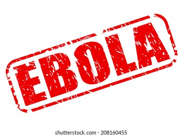 EBOLA red stamp text on white