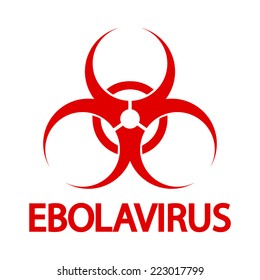 Ebola stamp on white background. Vector illustration.