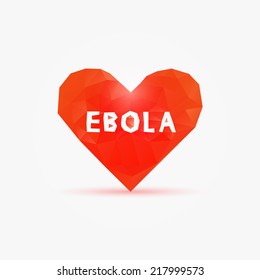 Ebola - vector virus illustration in polygonal style