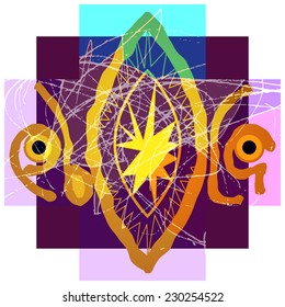 Ebola virus. Abstract poster with the text to the symbolic image of a contagious disease.