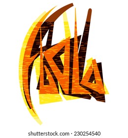Ebola virus. Abstract poster with the text to the symbolic image of a contagious disease.
