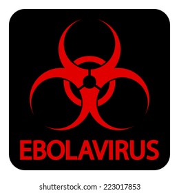 Ebola virus icon on white background. Vector illustration.