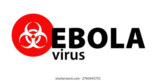 Ebola virus logo on white background