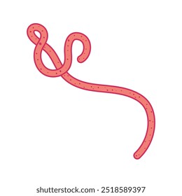 Ebola virus vector illustration, isolated on white background. 