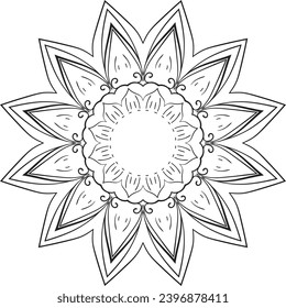 Ebony Whirlwind, Detailed Black Mandala Creation