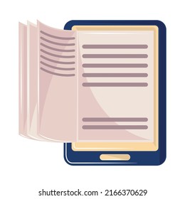 ebook app digital icon isolated