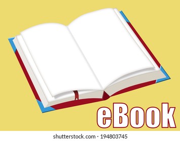 eBook App Icon, vector illustration