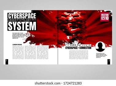 E-book application design, abstract technology concept with 3D rendering background