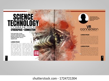 Diseño de aplicaciones de libro electrónico, concepto de tecnología abstracta con fondo de representación 3D