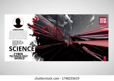 E-book application design, abstract technology concept with 3D rendering background