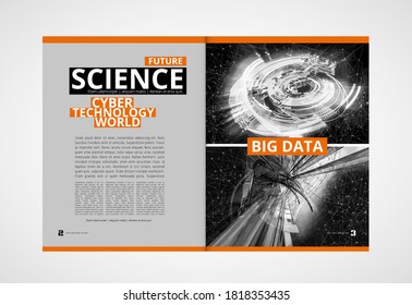 E-book application design, abstract technology concept with 3D rendering background