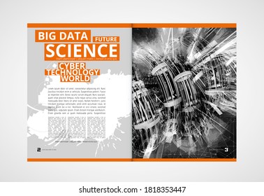 E-book application design, abstract technology concept with 3D rendering background