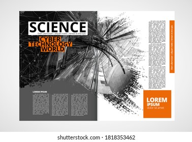 E-book application design, abstract technology concept with 3D rendering background