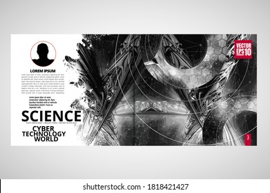 E-book application design with abstract technology concept 