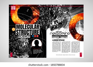 Diseño de aplicaciones de libros electrónicos con concepto de tecnología abstracta en segundo plano