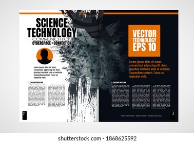 E-book application design with abstract technology concept in background