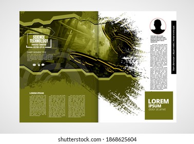 E-book application design with abstract technology concept in background